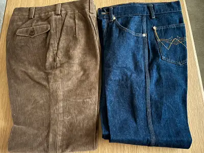 Denim & Corduroy Pants (2 pairs), View more
