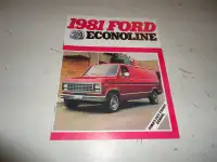 1981 Ford Econoline Sales Brochure. NOS. Can mail in Canada