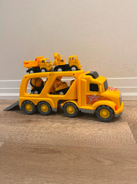 Construction truck carrier toy yellow