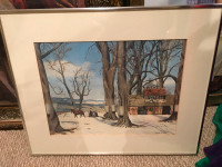 Professionally framed 22 x 18 by Eugene Pentz maple syrup trees