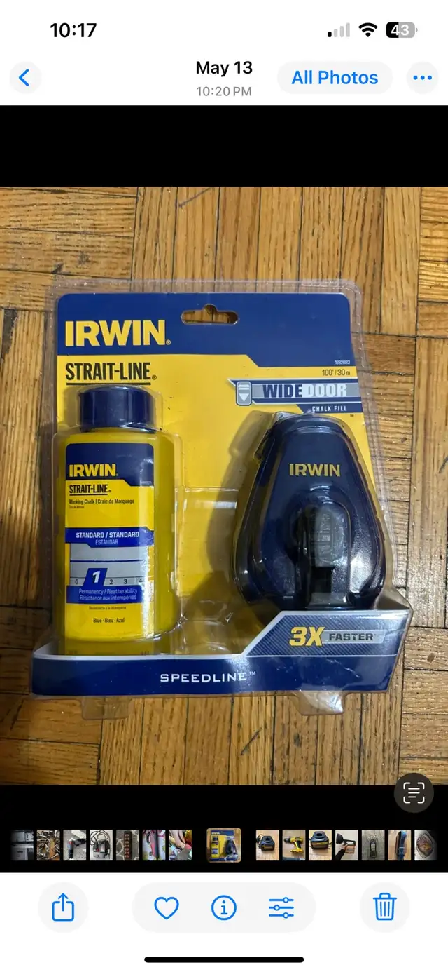 Irwin Strait-Line Chalk Reel in Hand Tools in City of Toronto - Image 2