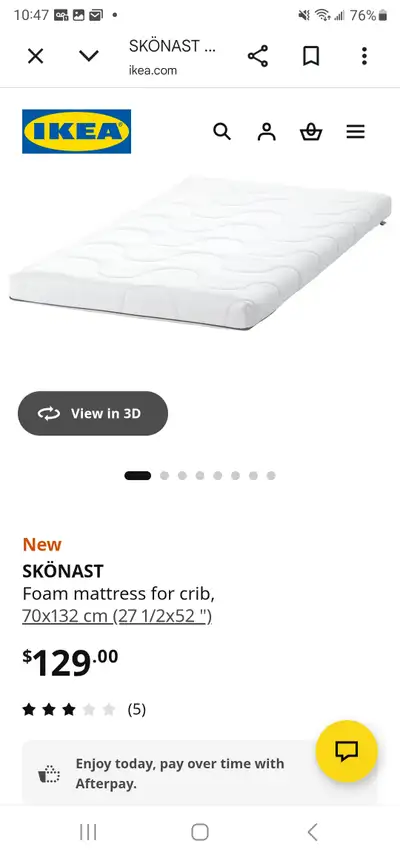 Ikea crib and mattress like new lightly used, View more