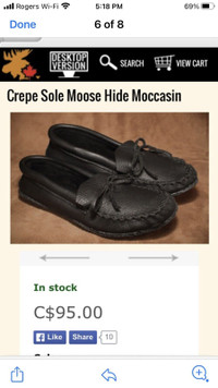 Moose Hide Moccasin. New with Tags