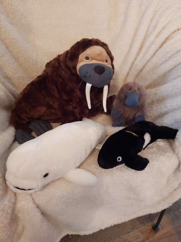 New Condition! Set of 4 Sea Creatures Stuffed Toys Collection in Toys & Games in Saint John