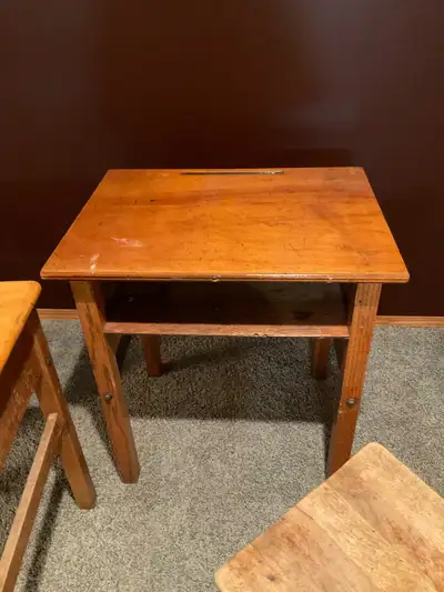 Vintage wooden school desks for sale, View more