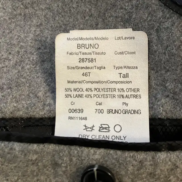 Black Brown  Men's Wool Blend Winter Formal Fashion Coat 46T in Men's in Oshawa / Durham Region - Image 4