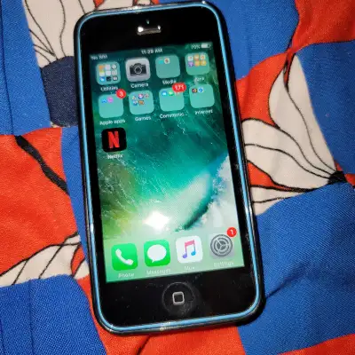 I have a blue Iphone 5C in excellent condition screen is perfect its factory unlocked and the batter...
