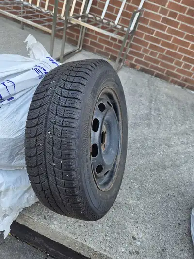 Winter tires on rims 15 inch Tires size P195/65R15 Used them for 1 season on my old 2005 Toyota coro...