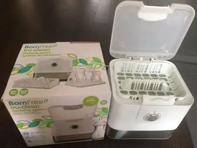 Born Free's Tru-Clean Sterilizing System kills 99.9% of household bacteria.