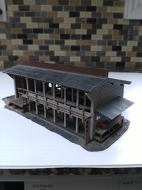 Ho scale model train lumber depot