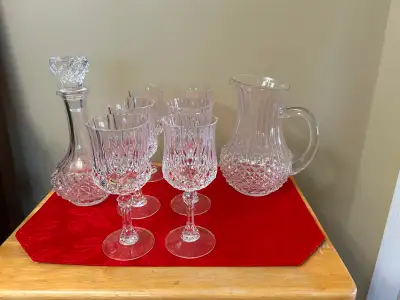 Crystal stemware  with pitcher & cannister, View more