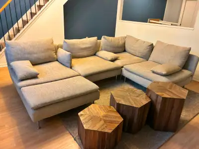 IKEA SÖDERHAMN 4-Piece Modular Sectional with Chaise, View more