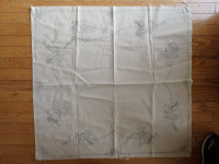 Printed Needle Work Luncheon Cloth  on Linen