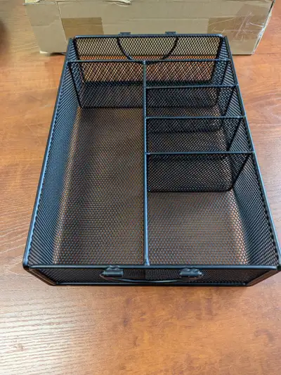 Metal Black Desk Drawer Organizer – New Condition, View more