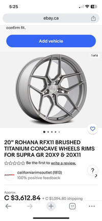 Fits Audi r8 - Rohana RFX11 rims 20 inch with Nitto Invo tires