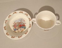 Royal Doulton BUNNYKINS Porridge Bowl & 2 Handled Mug Bone China