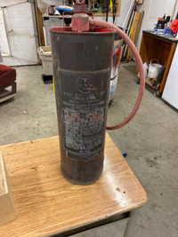 Old copper fire extinguisher 