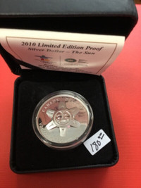2010 Limited Edition Proof Silver Dollar,     The Sun.