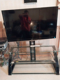 For Sale 52 in TV with glass stand