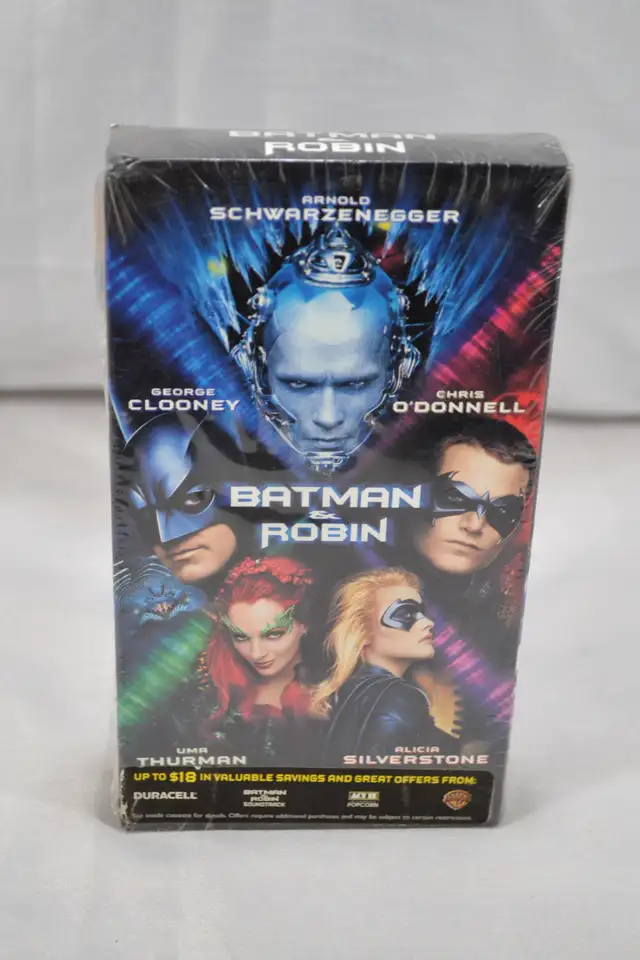 Batman & Robin - VHS - Sealed - Clooney - Schwarzenegger