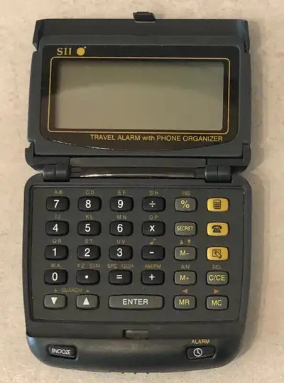 Seiko Instruments SII World Travel Alarm & Phone Organizer, View more