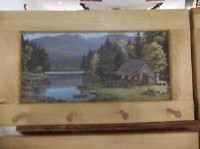 At The Lake Art Framed Peg Board