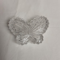 Vintage Bohemian Crystal butterfly jewelry box keepsake ring