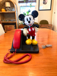 Vintage Mickey Mouse phone made by Walt Disney Company