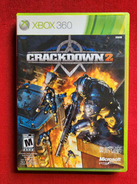 Xbox 360 "Crackdown 2" game disc in case.