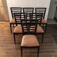 Six Solid Wood Dining Chairs