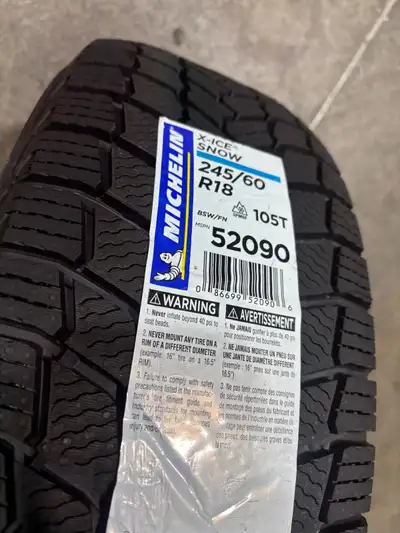 NEW 245/60/R18 Michelin XIce Snow–Edge/MKX/Explorer/Highlander/Venza/ CX9/ Ridgeline/ Pilot/ Audi Q5...