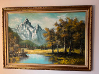 Landscape Oil Painting  Canvas Large Attributed to 'Pipitone'