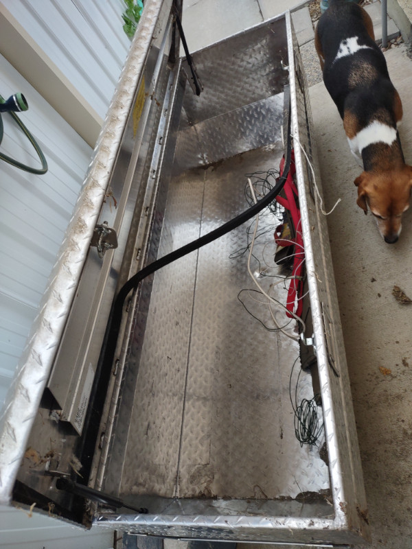 Toolbox mounted on receiver hitch frame RVs & Motorhomes Lethbridge