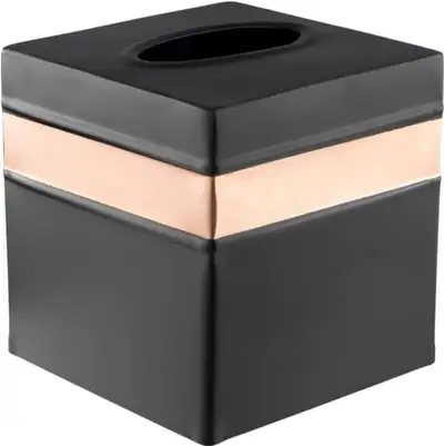 Tissue Box Cover 2-Tone Metal Square Tissue Holder, View more