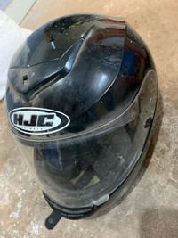 Used motorcycle helmet 