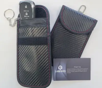 Brand new lanpard Faraday Bag for Key Fob (2 Pack), Faraday Cage Protector, Car RFID Signal Blocking...