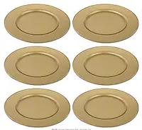 Gold decorative charger plates