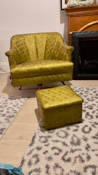 Beautiful Vintage MCM armchair & ottoman $295