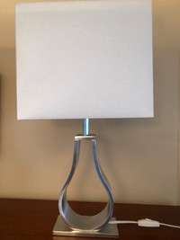 IKEA Modern Silver Table Lamp Aluminum Metal