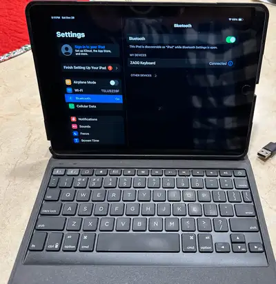 iPad 6th Generation (32 GB) with Zagg Bluetooth Case & Keyboard, View more