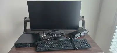 Dell OptiPlex 7040M Desktop with 24 Inch Dell Monitor, View more