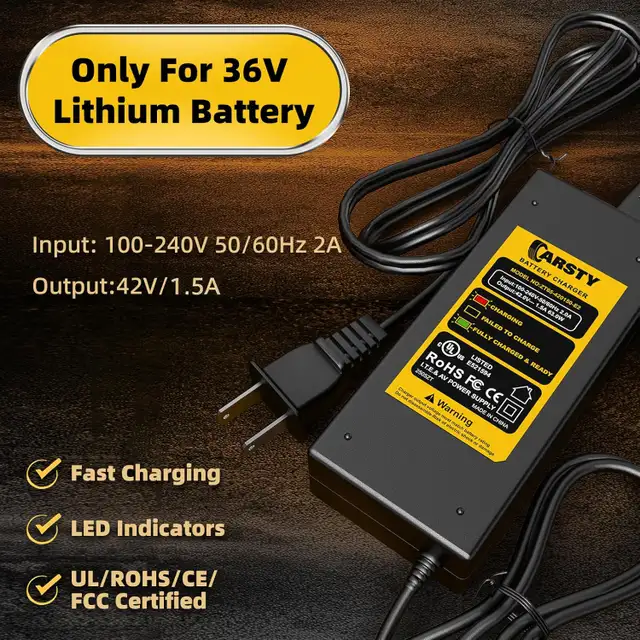 UL 42V 2A Electric Scooter Charger for 36V Batteries, 5-in-1 Plu in eBike in Oshawa / Durham Region - Image 3