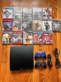 PS3, 2 Controllers, 16 Games