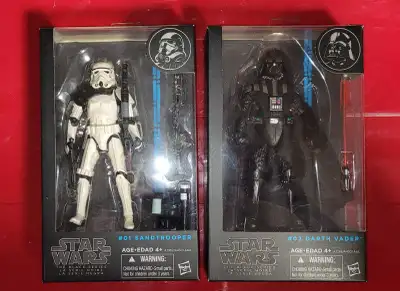 Star Wars Black Series Sandtrooper #01 and Darth Vader #02, View more
