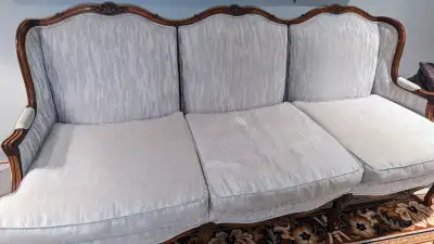 Three Person Comfortable Couch with Two Chairs, View more