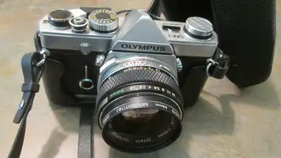Olympus OM-1 film Camera W/ 50mm f1.8 Auto-S Zuiko Lens, View more