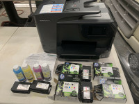 Hp office jet pro 8710 with ink and cartridges