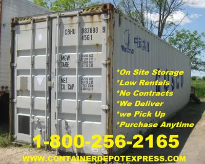 NEW AND USED STEEL SHIPPING CONTAINERS / STEEL STORAGE CONTAINERS FOR RENT or PURCHASE 20FT • Standa...