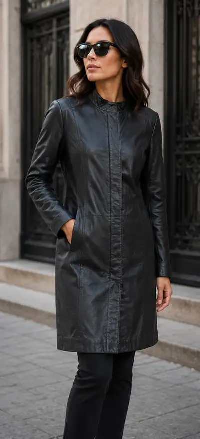 Danier Women’s Long Leather Coat - Small, View more