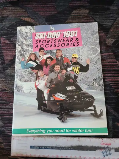Vintage Original 1991 Ski-doo Snowmobile Sportswear and Accessories brochure. $25 Earl Grey saskatch...
